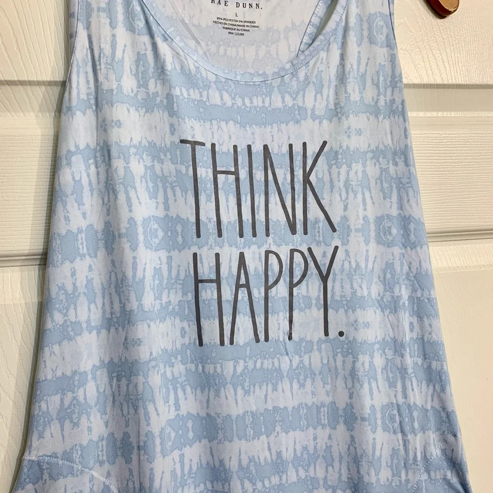 NWT Rae Dunn Tie-dye Dress “Think Happy” - Picture 9 of 12